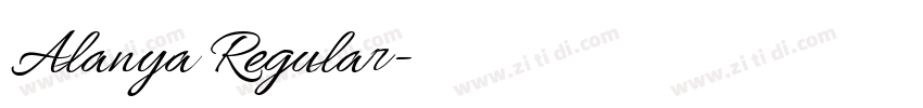 Alanya Regular字体转换